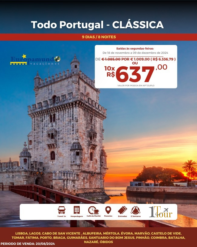 Viagem Portugal - 1tour 